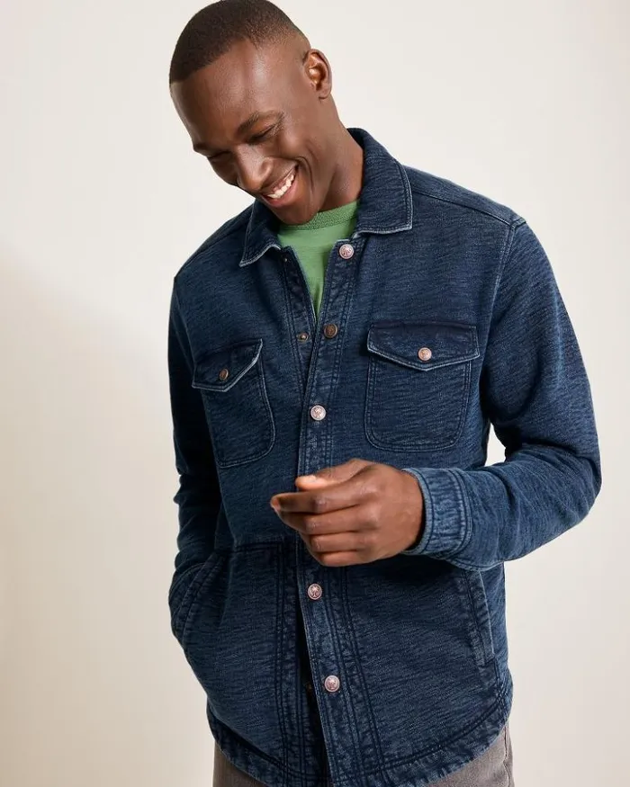 Men Tommy Bahama Jackets and Outerwear Indigo Paradise CPO Shirt Jacket Indigo Men Tommy Bahama Jackets and Outerwear Indigo Paradise CPO Shirt Jacket Indigo