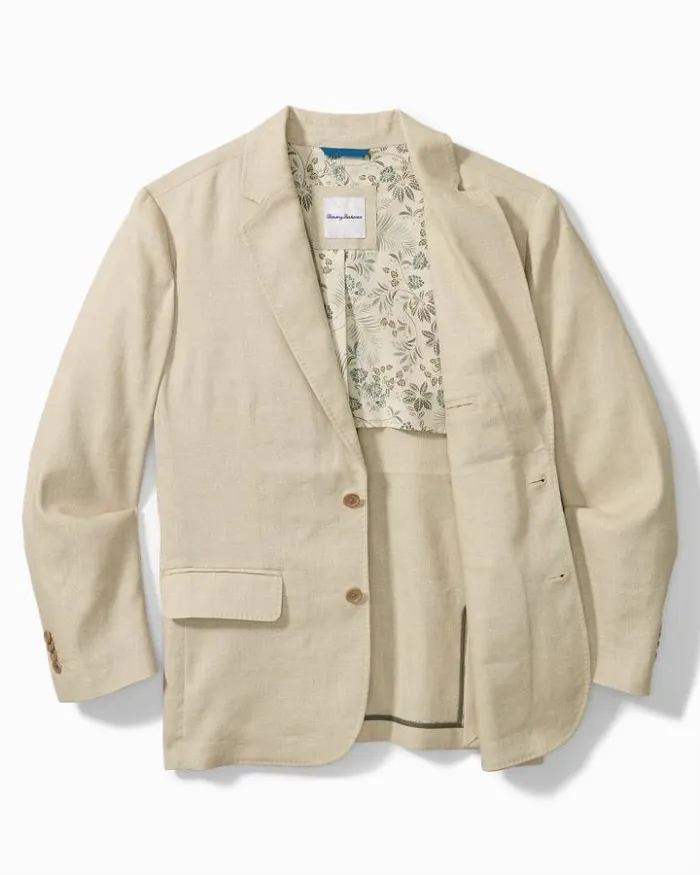 Men Tommy Bahama Jackets and Outerwear Latigo Beach LinenBlend Blazer Stone Khaki Men Tommy Bahama Jackets and Outerwear Latigo Beach LinenBlend Blazer Stone Khaki