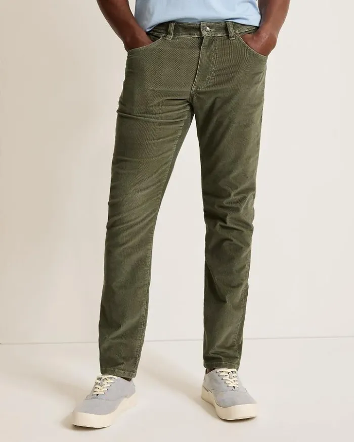 Men Tommy Bahama Pants and Chinos Sea Coast Corduroy 5Pocket Pants Beetle Green