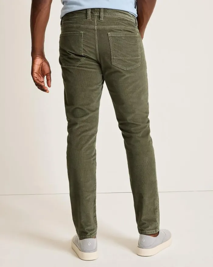 Men Tommy Bahama Pants and Chinos Sea Coast Corduroy 5Pocket Pants Beetle Green