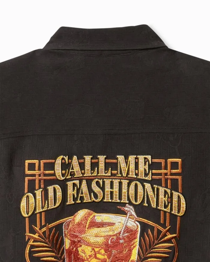 Men Tommy Bahama Shirts Call Me Old Fashioned Silk Camp Shirt Black Men Tommy Bahama Shirts Call Me Old Fashioned Silk Camp Shirt Black