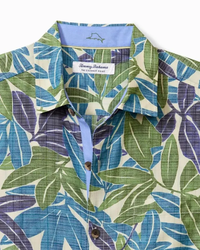 Men Tommy Bahama Shirts Coconut Point Vista Veronda IslandZone Camp Shirt Bonsai