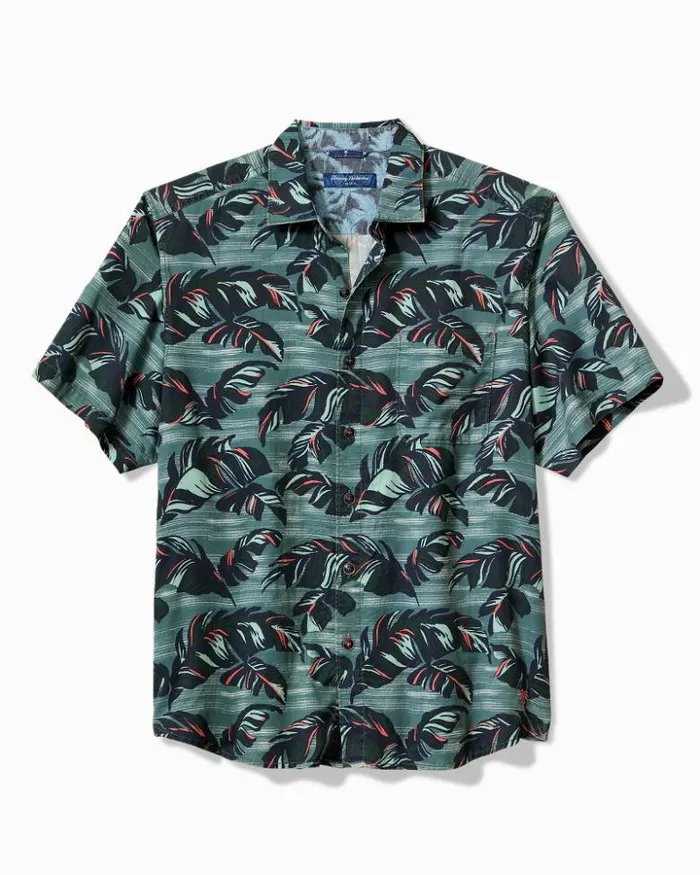 Men Tommy Bahama Shirts Tortola Verde Fronds ShortSleeve Shirt Seven Seas