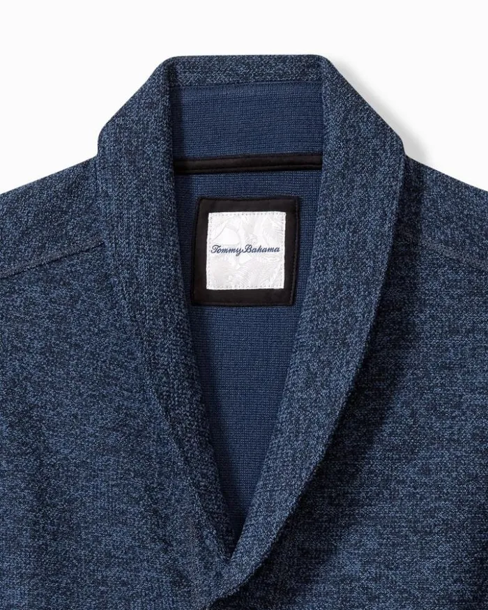 Men Tommy Bahama Sweaters Granite Bay Cardigan Blue Note Men Tommy Bahama Sweaters Granite Bay Cardigan Blue Note