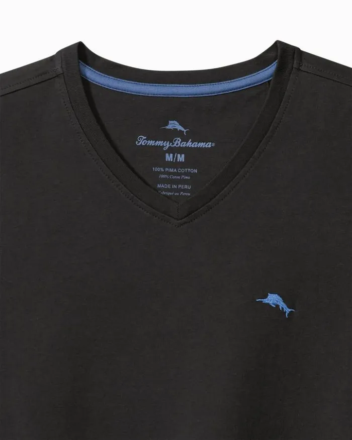 Men Tommy Bahama TShirts Bali Skyline LongSleeve VNeck TShirt Black Men Tommy Bahama TShirts Bali Skyline LongSleeve VNeck TShirt Black