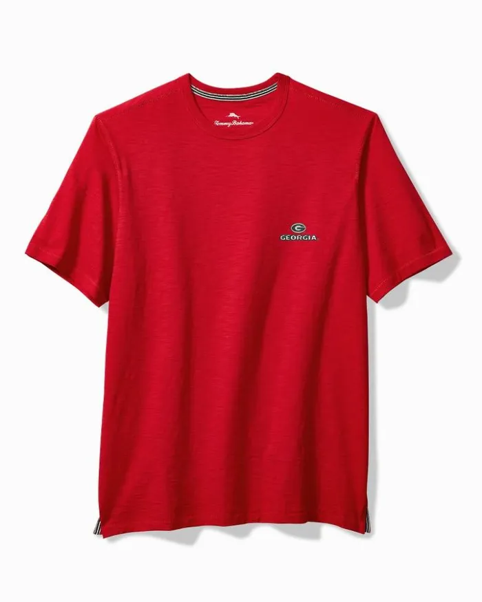Men Tommy Bahama TShirts Collegiate Bali Beach Crew TShirt Georgia