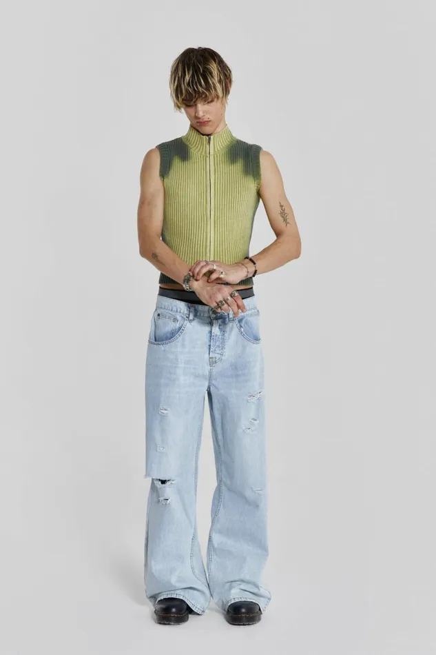 Men Toxic Vest Green Jaded London Vests