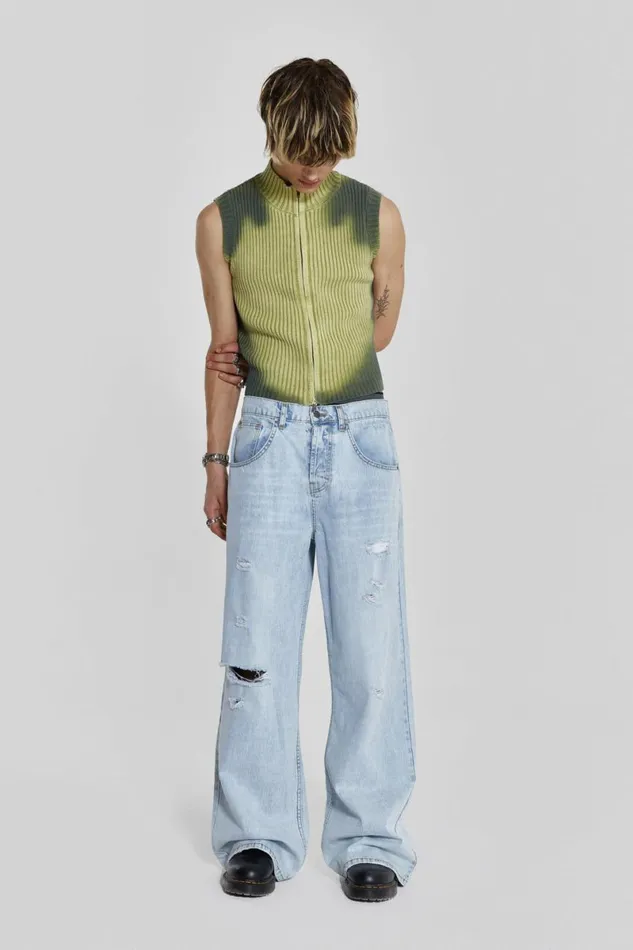 Men Toxic Vest Green Jaded London Vests Men Toxic Vest Green Jaded London Vests