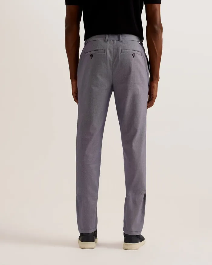 Men TURNEY 8211 Slim Fit Textured Cotton Chinos Blue Ted Baker Trousers and Chinos Men TURNEY 8211 Slim Fit Textured Cotton Chinos Blue Ted Baker Trousers and Chinos