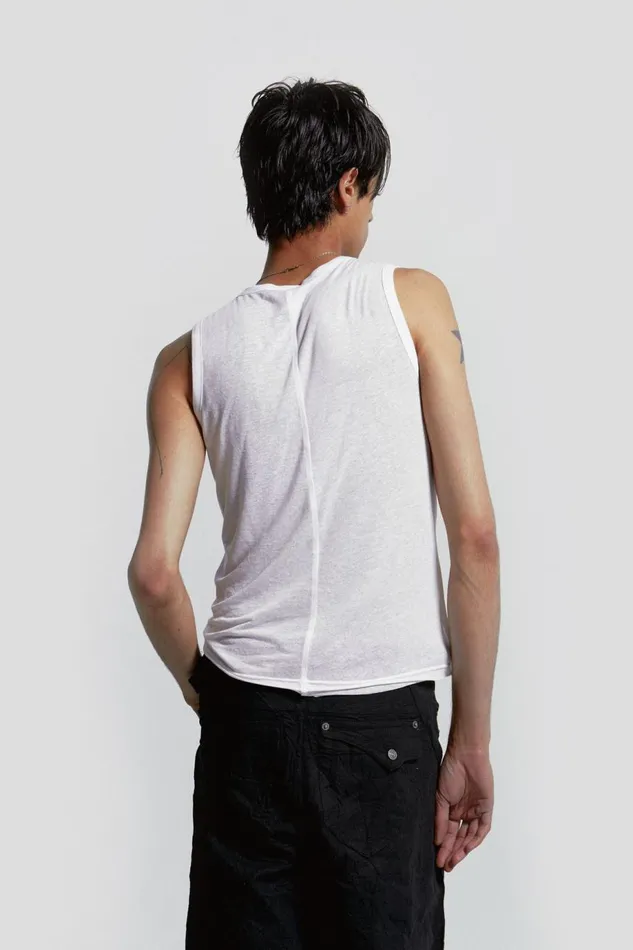 Men White Mist Vest White Jaded London Vests
