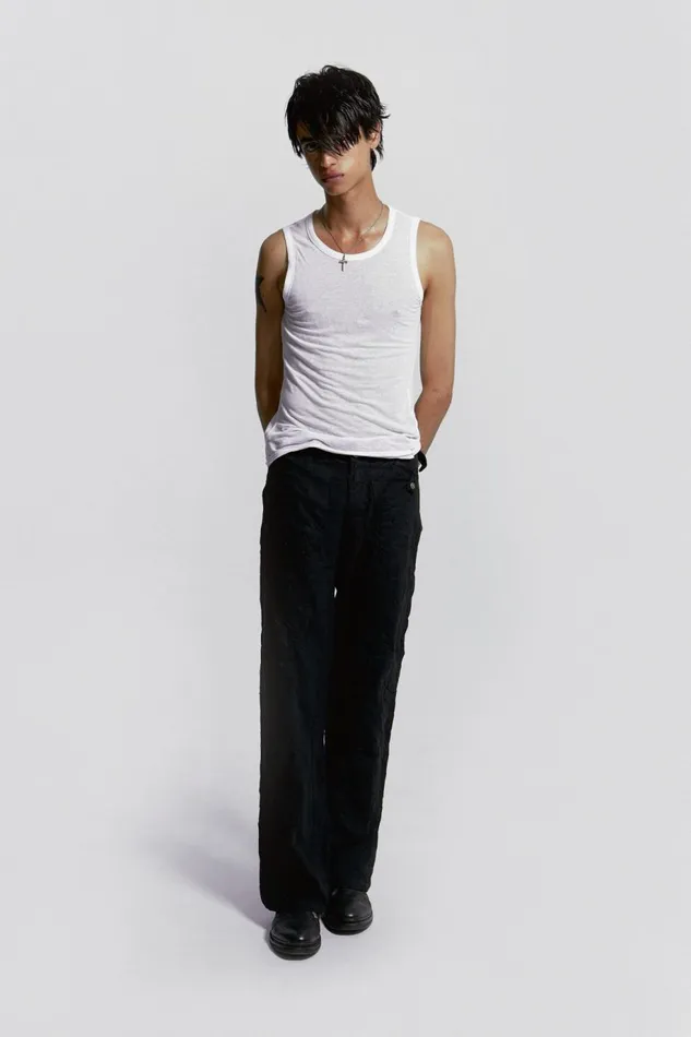 Men White Mist Vest White Jaded London Vests