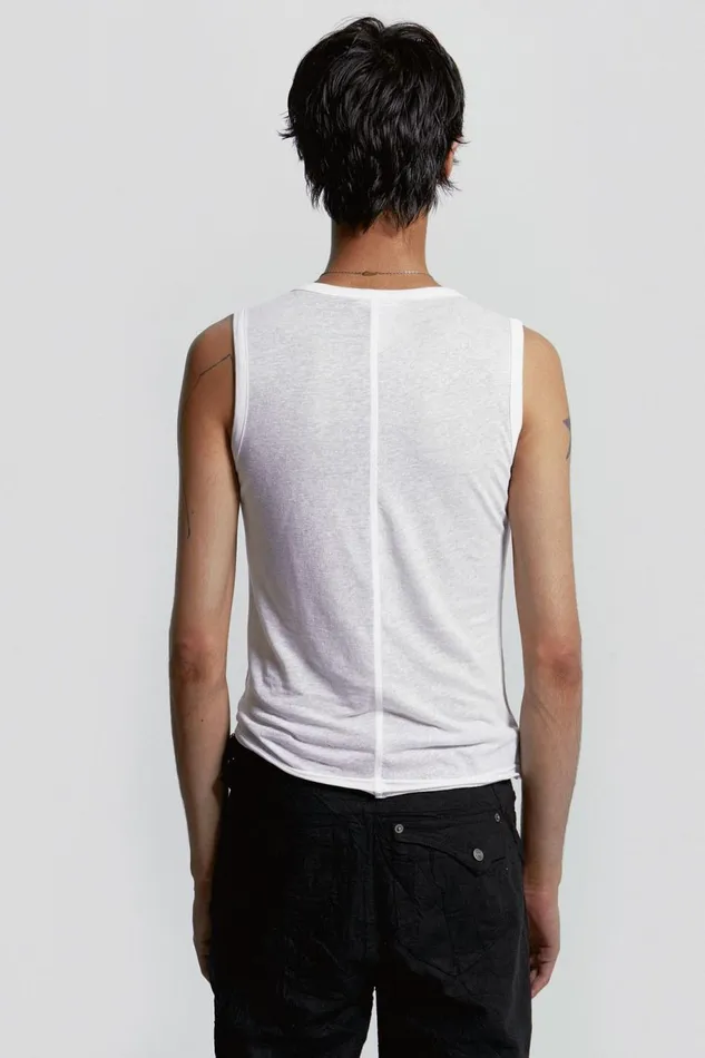 Men White Mist Vest White Jaded London Vests