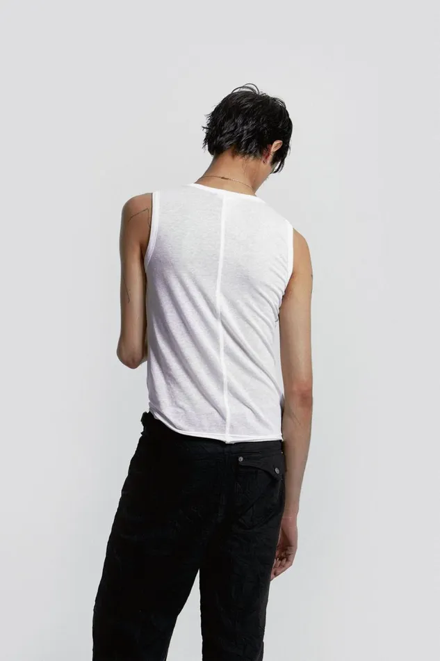 Men White Mist Vest White Jaded London Vests