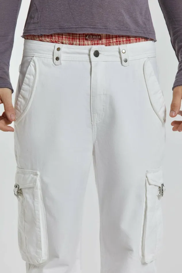 Men White Straight Leg Cargo Trousers White Jaded London Trousers Men White Straight Leg Cargo Trousers White Jaded London Trousers