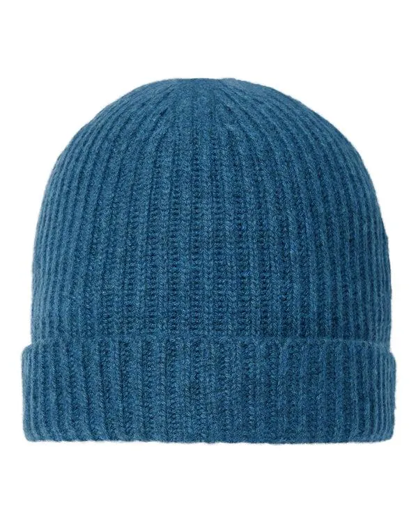 MenWomen Unisex Ribbed Cashmere HatIn Lagoon Blue Lagoon Blue NPeal Hats