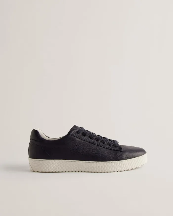 Men WSTWOOD 8211 Pebbled Leather Low Top Trainers Navy Ted Baker Trainers Men WSTWOOD 8211 Pebbled Leather Low Top Trainers Navy Ted Baker Trainers