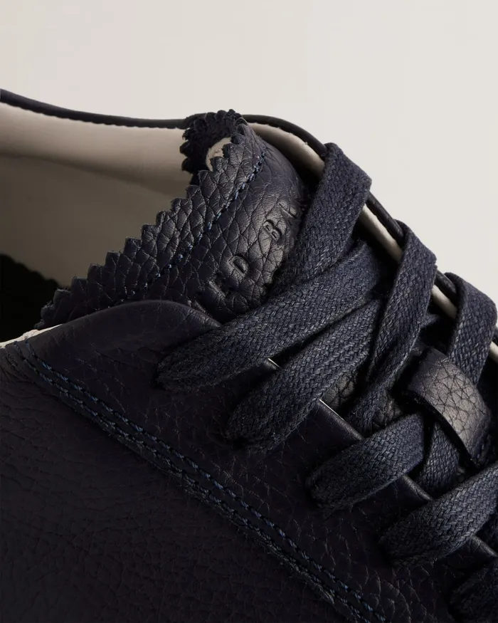 Men WSTWOOD 8211 Pebbled Leather Low Top Trainers Navy Ted Baker Trainers Men WSTWOOD 8211 Pebbled Leather Low Top Trainers Navy Ted Baker Trainers