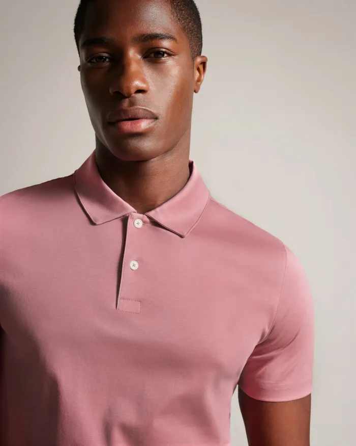 Men ZEITER 8211 Short Sleeve Slim Fit Polo Shirt Medium Pink Ted Baker Tops Men ZEITER 8211 Short Sleeve Slim Fit Polo Shirt Medium Pink Ted Baker Tops