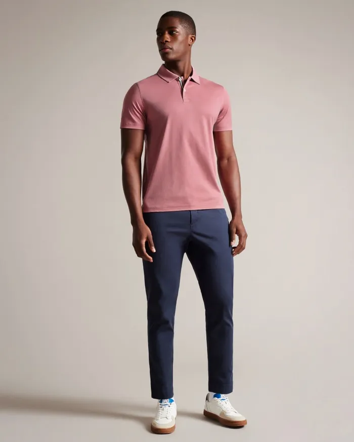 Men ZEITER 8211 Short Sleeve Slim Fit Polo Shirt Medium Pink Ted Baker Tops Men ZEITER 8211 Short Sleeve Slim Fit Polo Shirt Medium Pink Ted Baker Tops