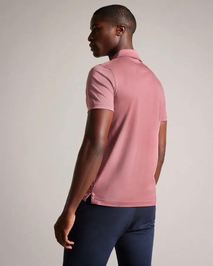 Men ZEITER 8211 Short Sleeve Slim Fit Polo Shirt Medium Pink Ted Baker Tops Men ZEITER 8211 Short Sleeve Slim Fit Polo Shirt Medium Pink Ted Baker Tops