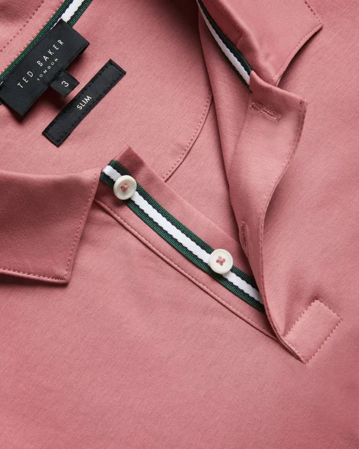 Men ZEITER 8211 Short Sleeve Slim Fit Polo Shirt Medium Pink Ted Baker Tops Men ZEITER 8211 Short Sleeve Slim Fit Polo Shirt Medium Pink Ted Baker Tops
