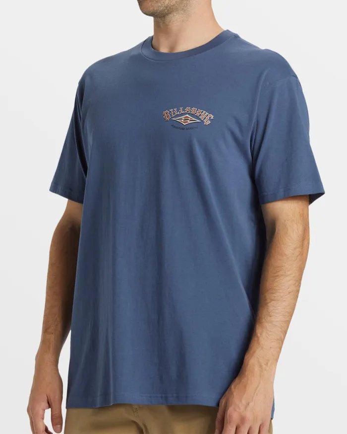 Mens ADiv Arch TShirt Slate Blue Billabong TShirts