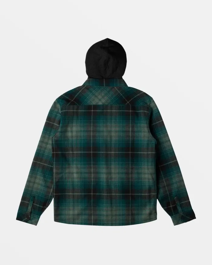 Mens ADiv Furnace Bonded Flannel Shirt Forest Green Billabong Shirts