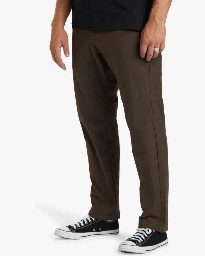 Mens ADiv Surftrek Plus Organic Elastic Waist Pants Coffee Billabong Jeans and Pants