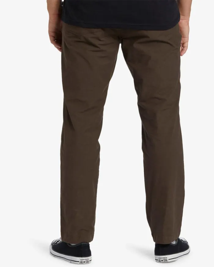 Mens ADiv Surftrek Plus Organic Elastic Waist Pants Coffee Billabong Jeans and Pants