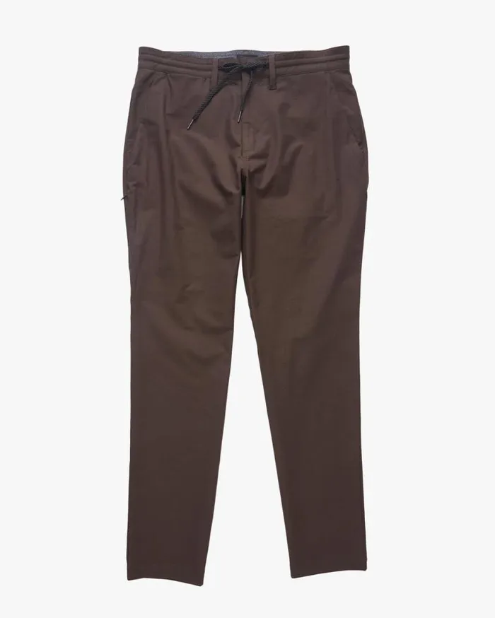 Mens ADiv Surftrek Plus Organic Elastic Waist Pants Coffee Billabong Jeans and Pants
