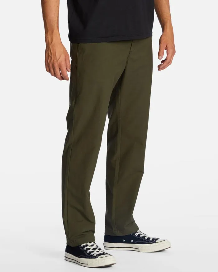 Mens ADiv Surftrek Plus Organic Elastic Waist Pants Dark Olive Billabong Jeans and Pants