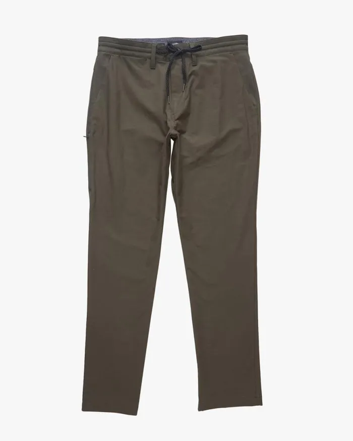 Mens ADiv Surftrek Plus Organic Elastic Waist Pants Dark Olive Billabong Jeans and Pants