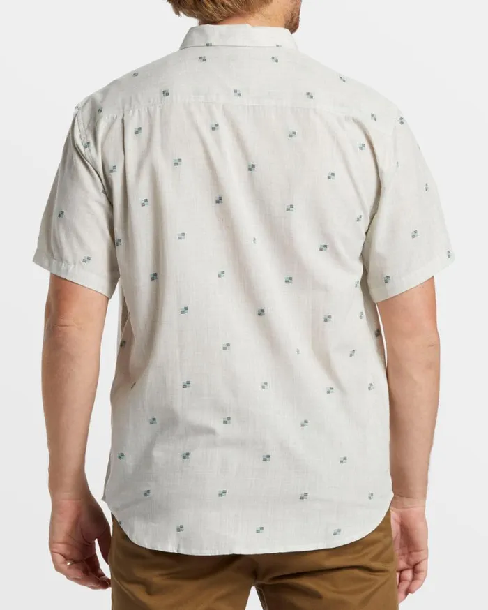 Mens All Day Jacquard Short Sleeve Shirt Stone Billabong Shirts Mens All Day Jacquard Short Sleeve Shirt Stone Billabong Shirts