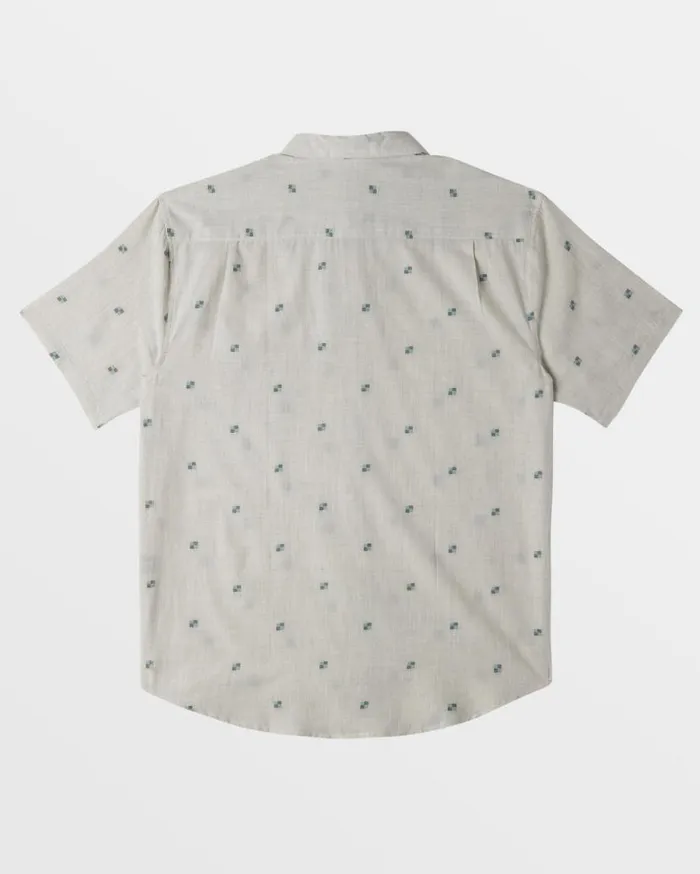 Mens All Day Jacquard Short Sleeve Shirt Stone Billabong Shirts Mens All Day Jacquard Short Sleeve Shirt Stone Billabong Shirts