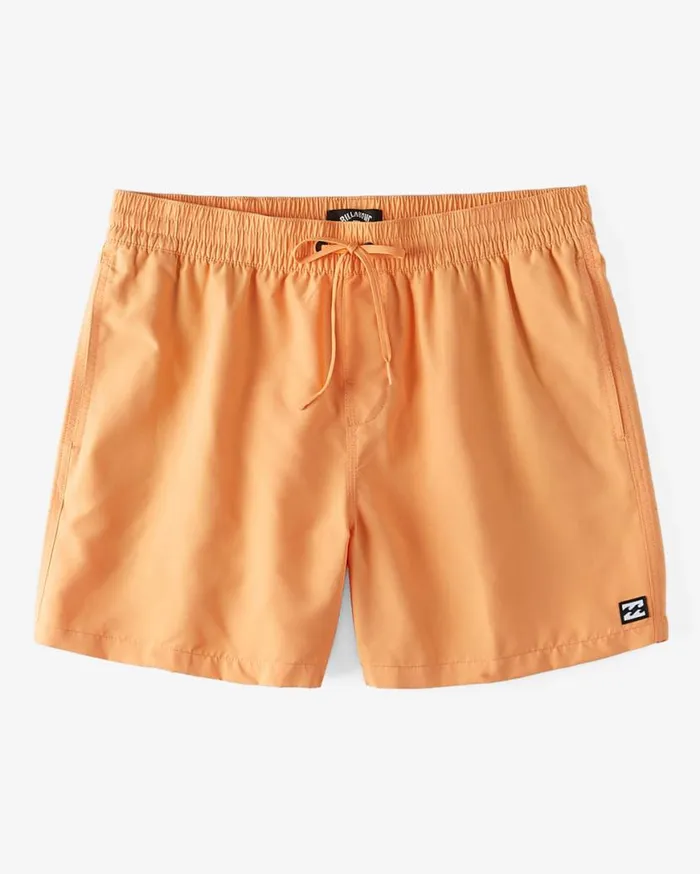 Mens All Day Layback 16034 Elastic Waist Shorts Melon Billabong Layback Boardshorts