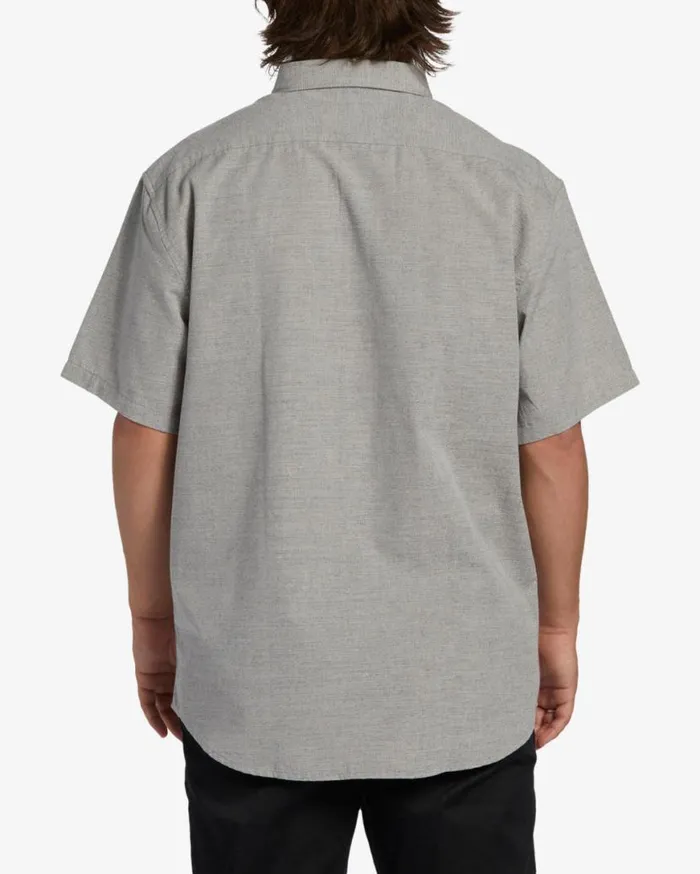 Mens All Day Short Sleeve Shirt Light Grey Billabong Shirts