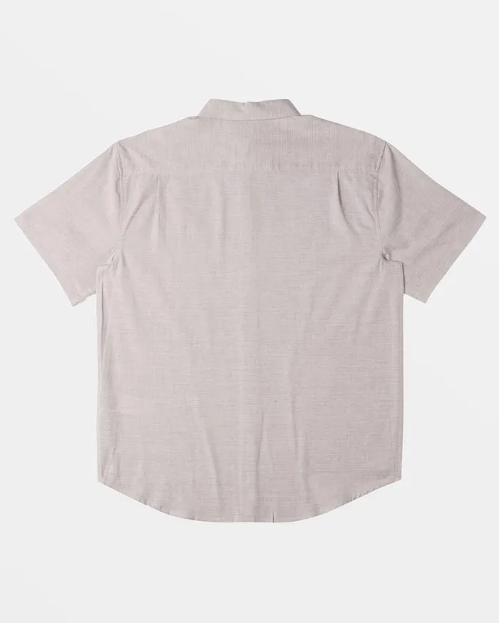 Mens All Day Short Sleeve Shirt Port Heather Billabong Shirts