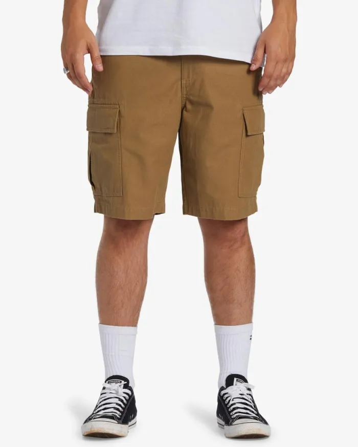 Mens Combat Cargo Shorts Light Khaki Billabong Shorts