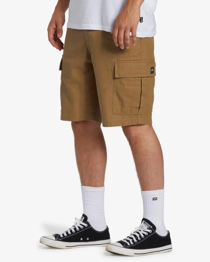 Mens Combat Cargo Shorts Light Khaki Billabong Shorts
