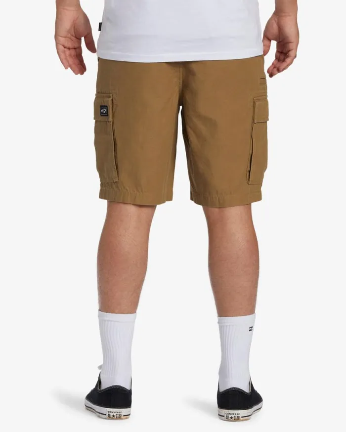Mens Combat Cargo Shorts Light Khaki Billabong Shorts