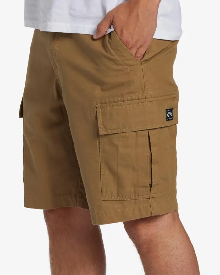 Mens Combat Cargo Shorts Light Khaki Billabong Shorts