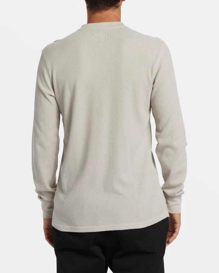 Mens Essential Long Sleeve Thermal Top Stone Billabong TShirts Mens Essential Long Sleeve Thermal Top Stone Billabong TShirts