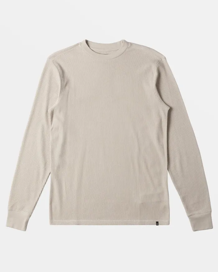 Mens Essential Long Sleeve Thermal Top Stone Billabong TShirts Mens Essential Long Sleeve Thermal Top Stone Billabong TShirts