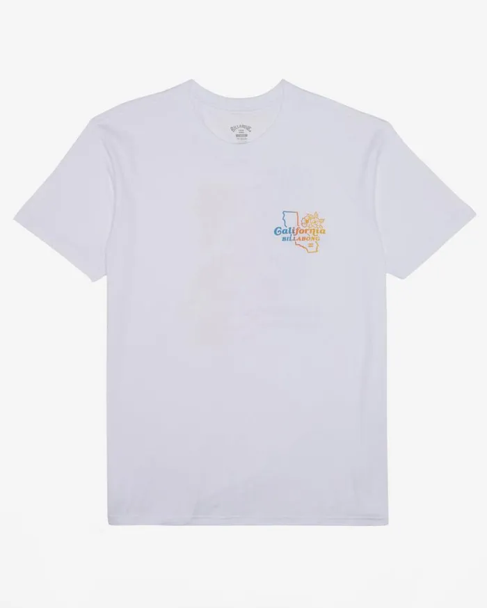 Mens Handkie California Short Sleeve TShirt White Billabong TShirts