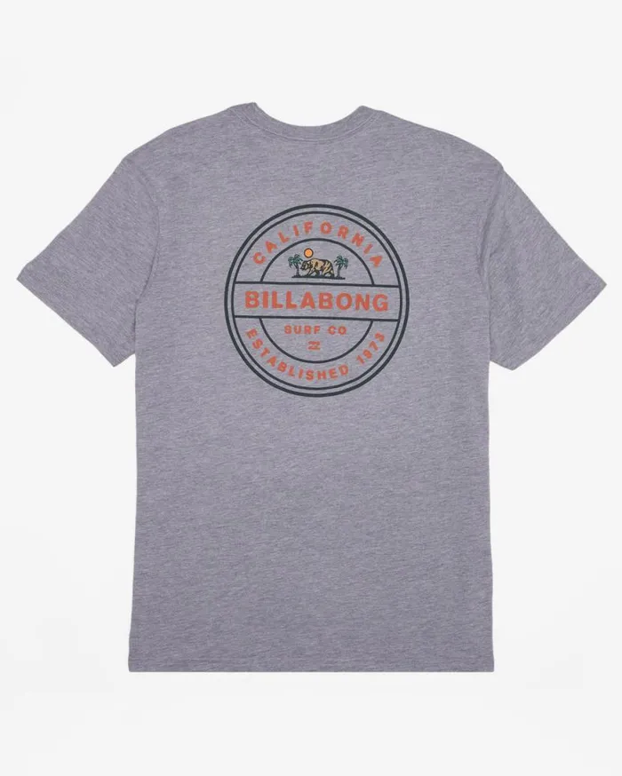 Mens Rotor California Short Sleeve TShirt Grey Heather Billabong TShirts Mens Rotor California Short Sleeve TShirt Grey Heather Billabong TShirts