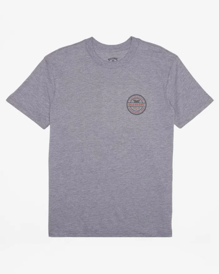 Mens Rotor California Short Sleeve TShirt Grey Heather Billabong TShirts Mens Rotor California Short Sleeve TShirt Grey Heather Billabong TShirts