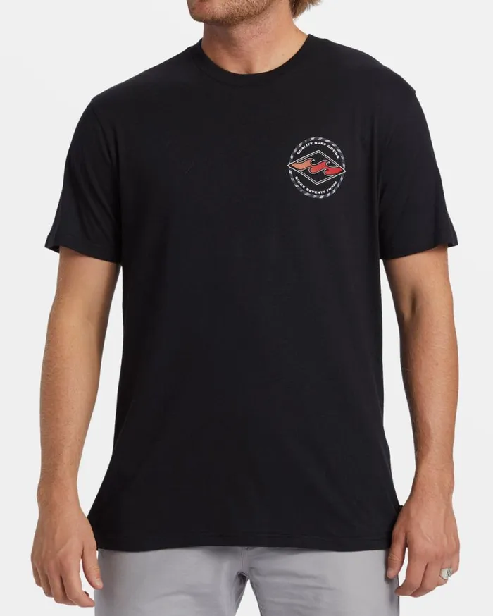 Mens Rotor Diamond TShirt Black Billabong TShirts Mens Rotor Diamond TShirt Black Billabong TShirts