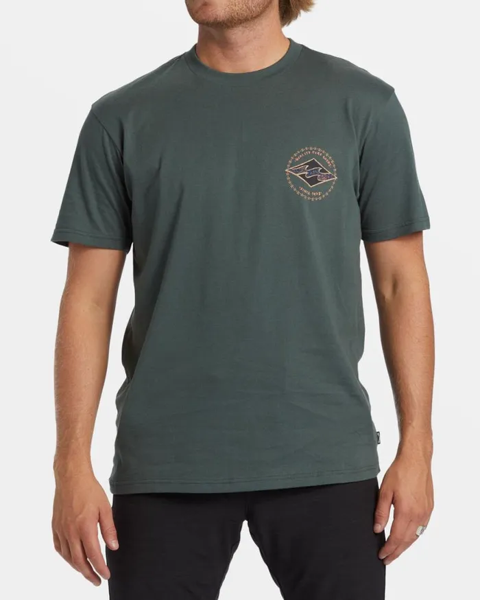 Mens Rotor Diamond TShirt Slate Green Billabong TShirts Mens Rotor Diamond TShirt Slate Green Billabong TShirts