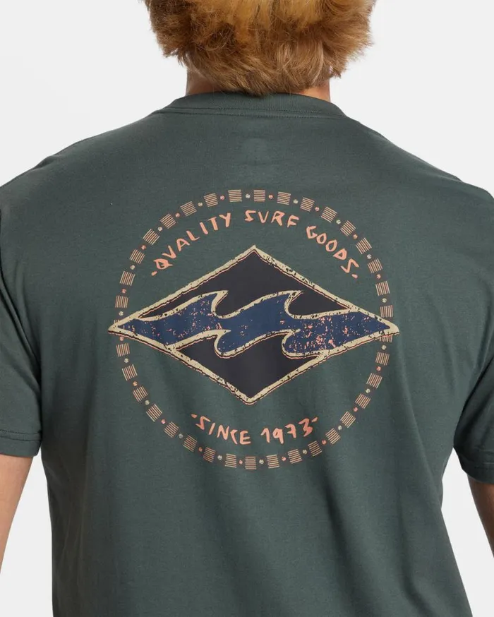 Mens Rotor Diamond TShirt Slate Green Billabong TShirts Mens Rotor Diamond TShirt Slate Green Billabong TShirts