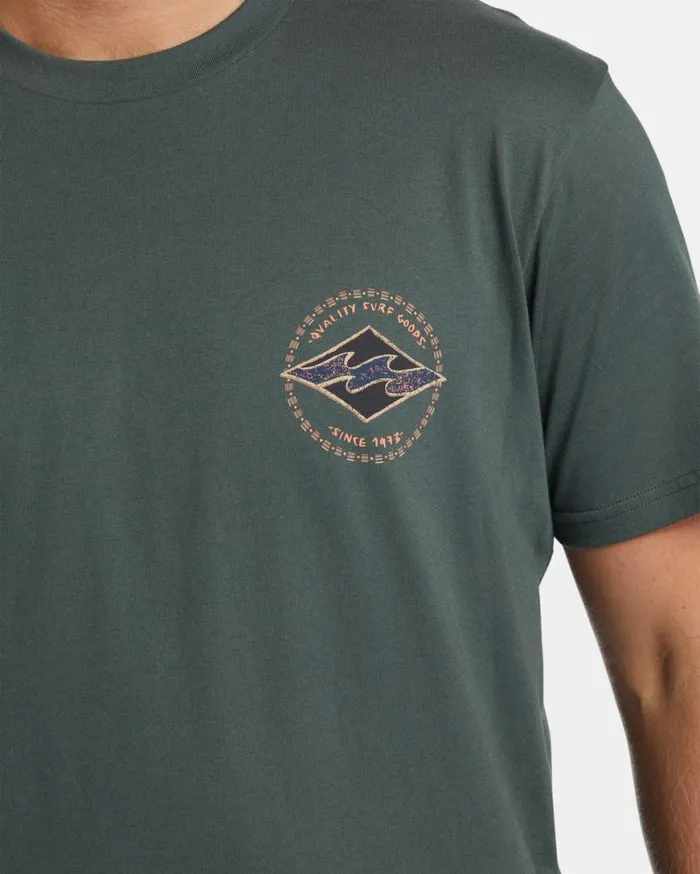 Mens Rotor Diamond TShirt Slate Green Billabong TShirts Mens Rotor Diamond TShirt Slate Green Billabong TShirts